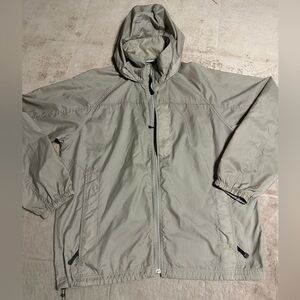 L.L. Bean Khaki Tan Full Zip Windbreaker Jacket Size Medium